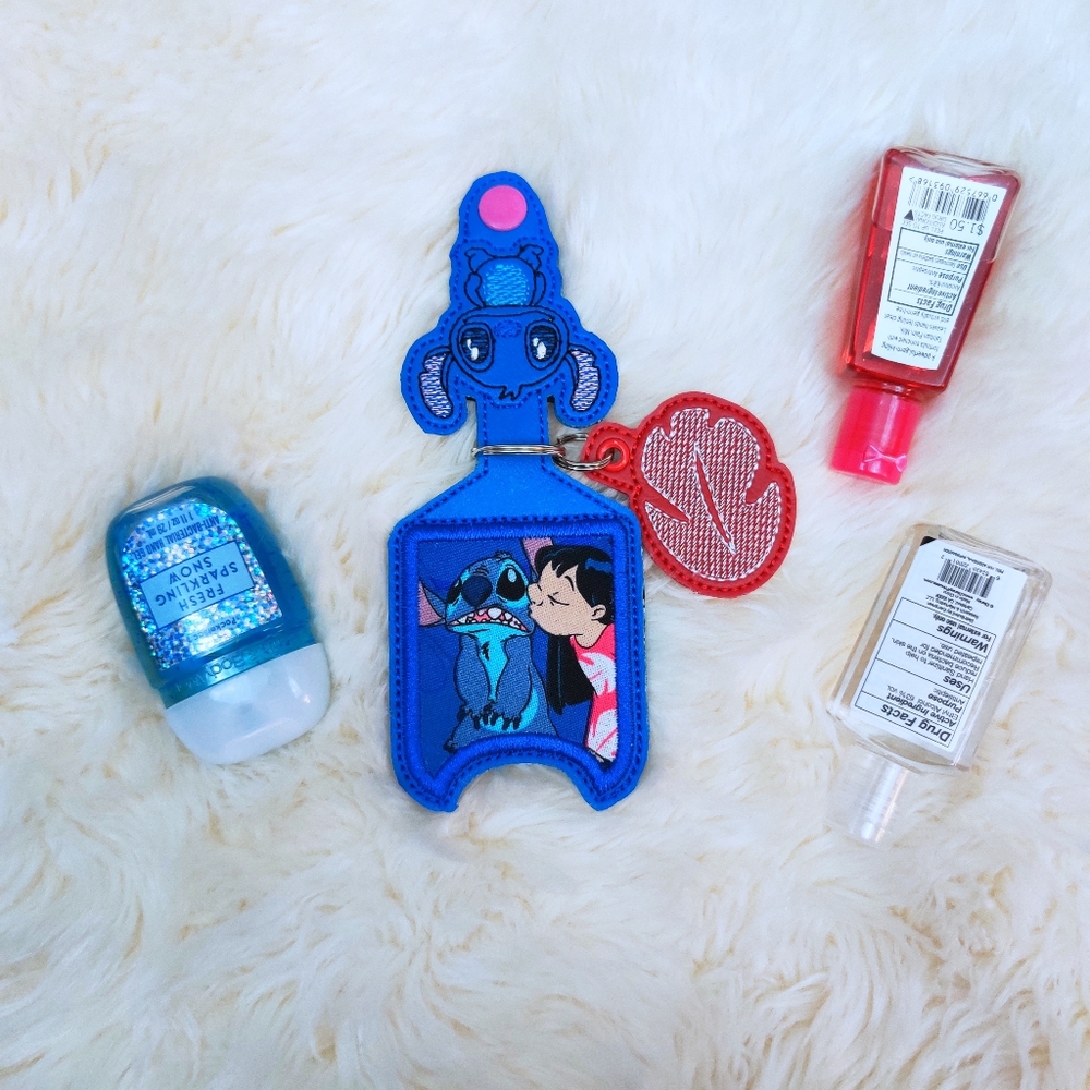 Lilo and Stitch hand sanitizer holder keyring